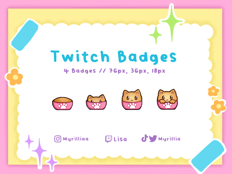 Twitch/ Discord/ YouTube Badges: Kitty Cup