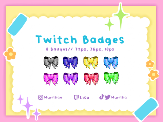 Twitch/ Discord/ YouTube: Heart Bow Badges